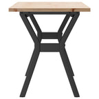 Couchtisch Y-Gestell 110x40x45 cm Massivholz Kiefer & Stahl