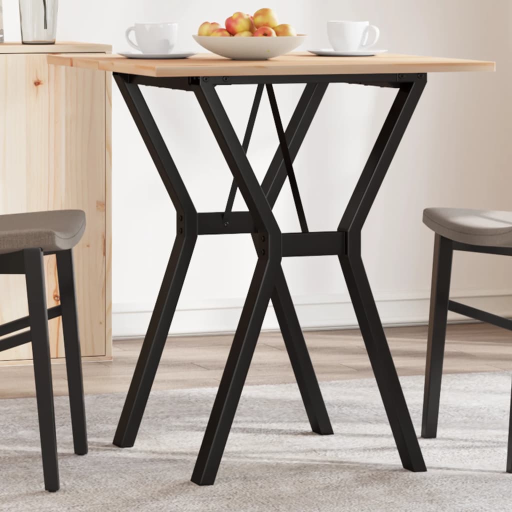 Esstisch Y-Gestell 70x70x75 cm Massivholz Kiefer und Stahl