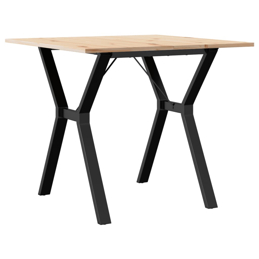 Esstisch Y-Gestell 90x90x75 cm Massivholz Kiefer und Stahl