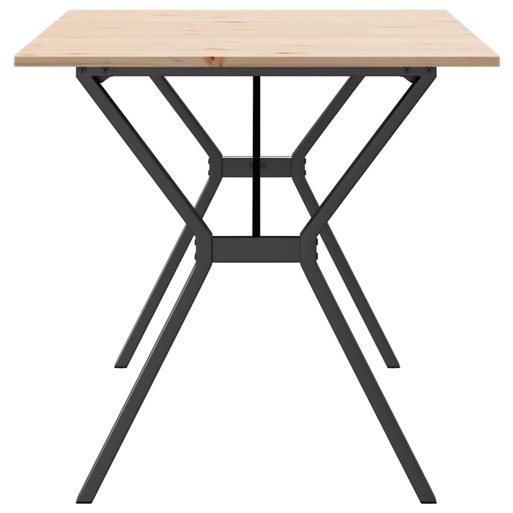 Esstisch Y-Gestell 140x80x75 cm Massivholz Kiefer und Stahl