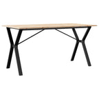 Esstisch Y-Gestell 160x80x75 cm Massivholz Kiefer und Stahl