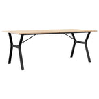 Esstisch Y-Gestell 200x100x75cm Massivholz Kiefer und Stahl