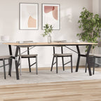 Esstisch Y-Gestell 200x100x75cm Massivholz Kiefer und Stahl