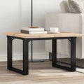 Couchtisch O-Gestell 70x70x40,5cm Massivholz Kiefer & Stahl