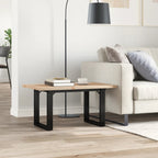 Couchtisch O-Gestell 80x50x40,5cm Massivholz Kiefer & Stahl