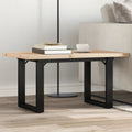 Couchtisch O-Gestell 80x50x40,5cm Massivholz Kiefer & Stahl