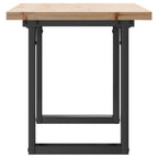 Couchtisch O-Gestell 90x40x45,5cm Massivholz Kiefer & Stahl