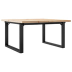 Couchtisch O-Gestell 90x90x45,5cm Massivholz Kiefer & Stahl