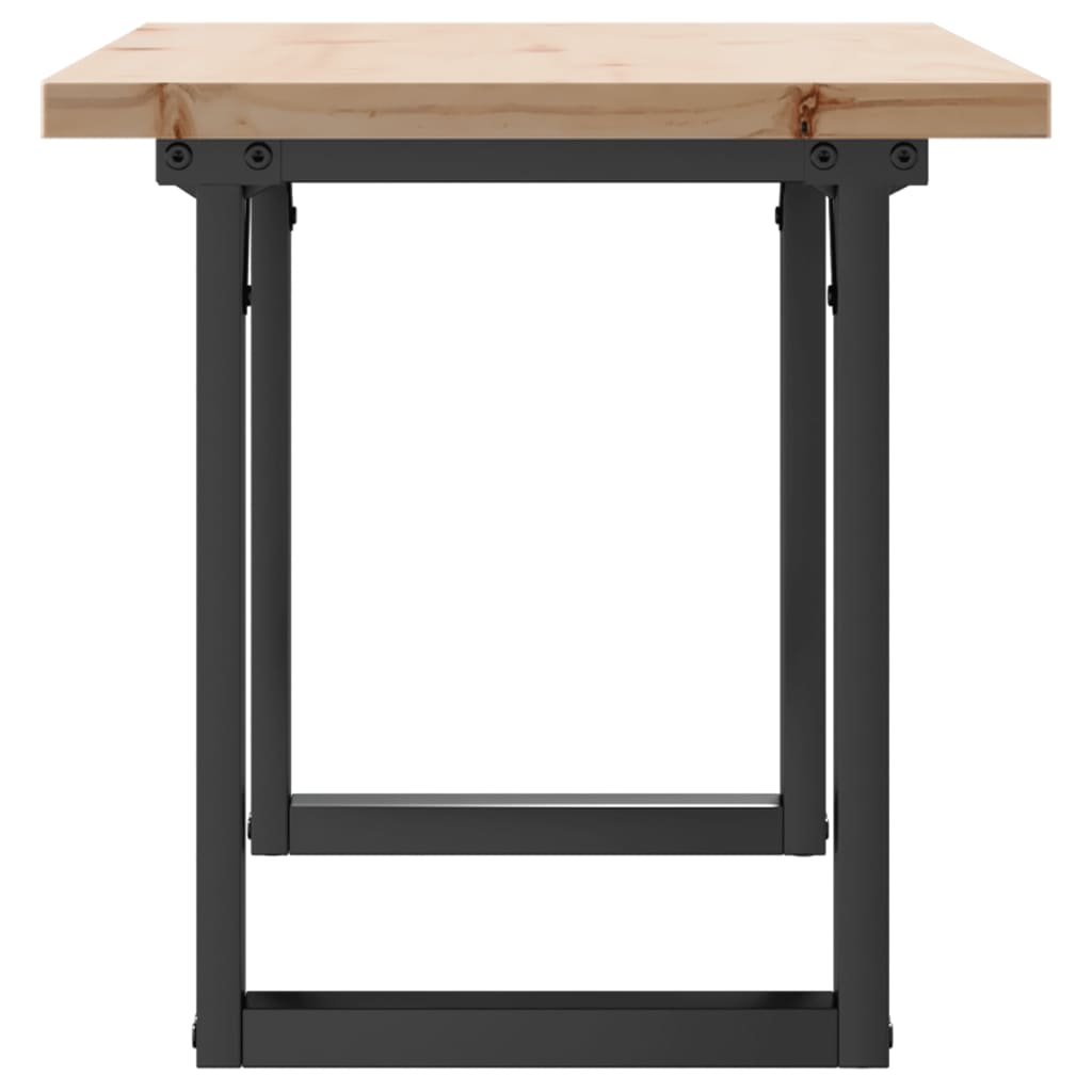 Couchtisch O-Gestell 100x50x45,5 cm Massivholz Kiefer Stahl
