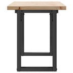 Couchtisch O-Gestell 110x40x45,5 cm Massivholz Kiefer Stahl