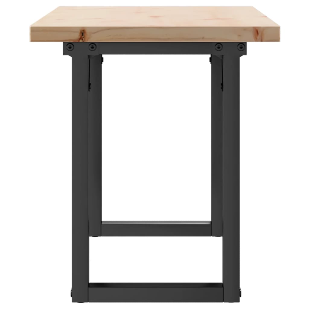 Couchtisch O-Gestell 110x40x45,5 cm Massivholz Kiefer Stahl