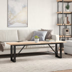 Couchtisch O-Gestell 160x40x45,5 cm Massivholz Kiefer Stahl