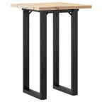Esstisch O-Gestell 50x50x75,5 cm Massivholz Kiefer & Stahl