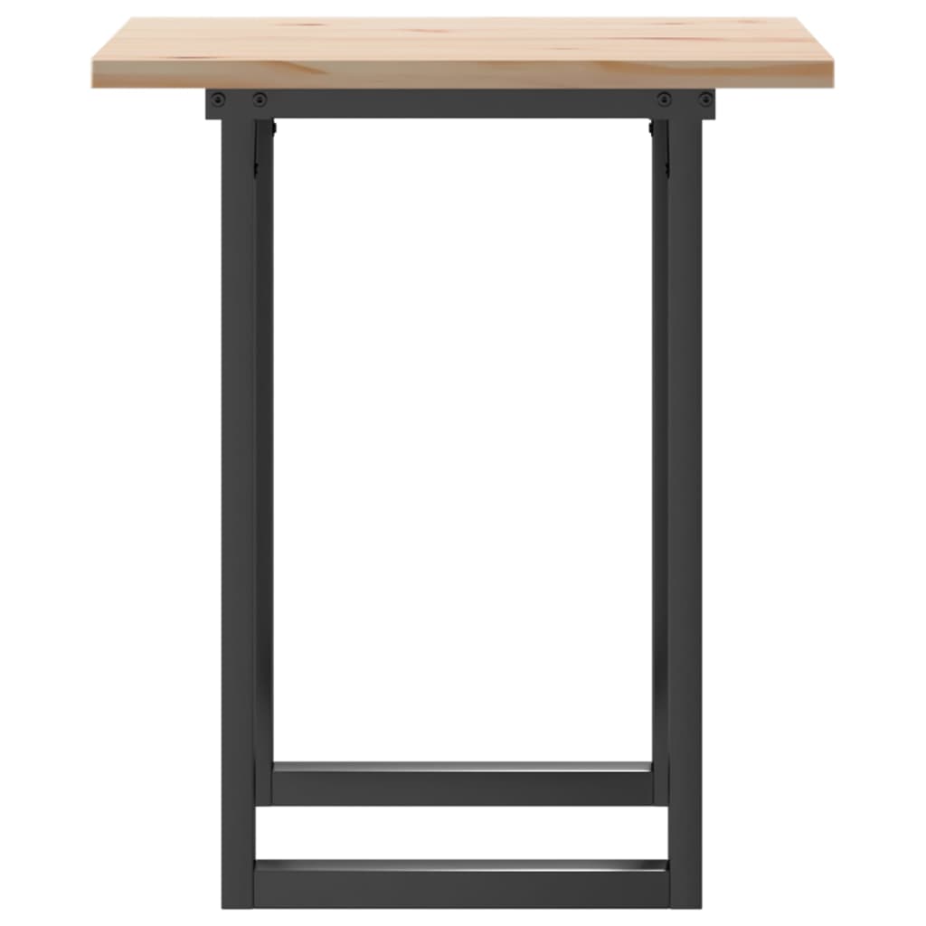Esstisch O-Gestell 60x60x75,5 cm Massivholz Kiefer & Stahl