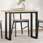 Esstisch O-Gestell 100x50x75,5 cm Massivholz Kiefer & Stahl