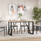 Esstisch O-Gestell 140x80x75,5 cm Massivholz Kiefer & Stahl