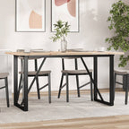 Esstisch O-Gestell 160x80x75,5 cm Massivholz Kiefer & Stahl
