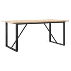 Esstisch O-Gestell 180x90x75,5 cm Massivholz Kiefer & Stahl