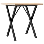 Esstisch X-Gestell 60x60x75,5cm Massivholz Kiefer und Stahl