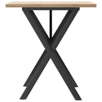 Esstisch X-Gestell 70x70x75,5cm Massivholz Kiefer und Stahl