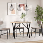 Esstisch X-Gestell 100x50x75,5 cm Massivholz Kiefer & Stahl