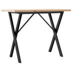 Esstisch X-Gestell 100x50x75,5 cm Massivholz Kiefer & Stahl