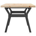 Couchtisch Y-Gestell 80x50x40,5cm Massivholz Kiefer & Stahl