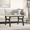Couchtisch Y-Gestell 80x80x45,5cm Massivholz Kiefer & Stahl