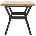 Couchtisch Y-Gestell 100x50x45,5 cm Massivholz Kiefer Stahl