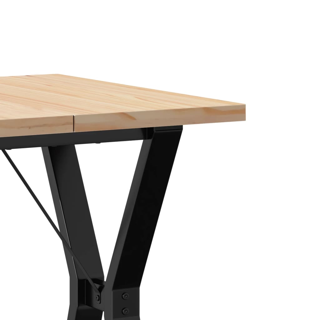 Esstisch Y-Gestell 60x60x75,5cm Massivholz Kiefer und Stahl