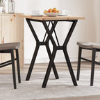 Esstisch Y-Gestell 80x50x75,5 cm Massivholz Kiefer & Stahl