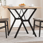 Esstisch Y-Gestell 80x80x75,5 cm Massivholz Kiefer & Stahl