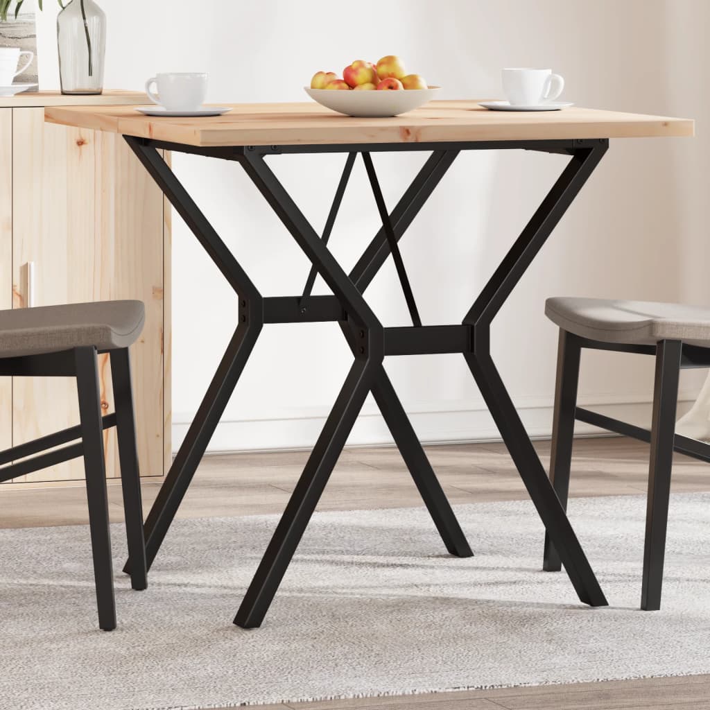 Esstisch Y-Gestell 80x80x75,5 cm Massivholz Kiefer & Stahl