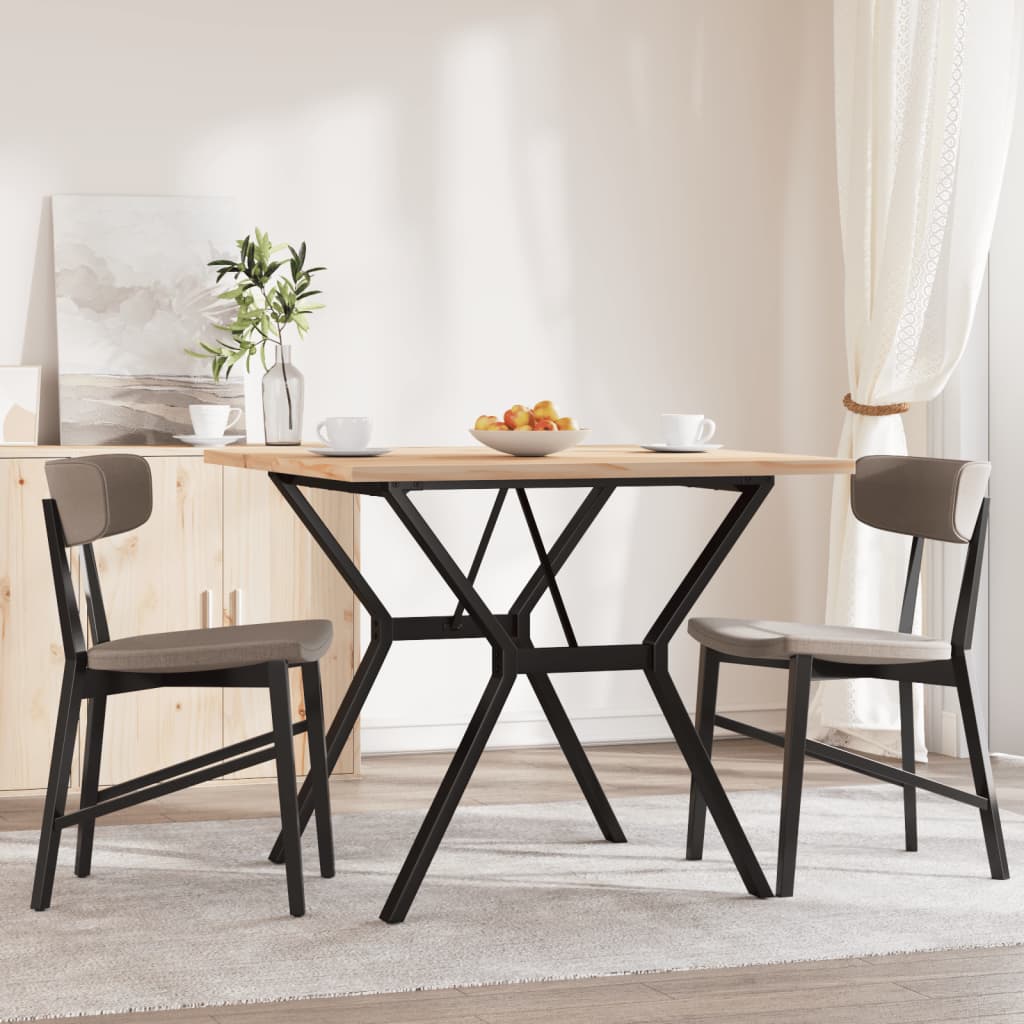 Esstisch Y-Gestell 90x90x75,5 Massivholz Kiefer und Stahl