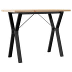 Esstisch Y-Gestell 100x50x75,5 cm Massivholz Kiefer & Stahl