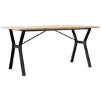 Esstisch Y-Gestell 140x80x75,5 cm Massivholz Kiefer & Stahl