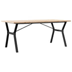 Esstisch Y-Gestell 180x90x75,5 cm Massivholz Kiefer & Stahl