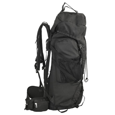 Wanderrucksack Schwarz 100 L Oxford-Gewebe