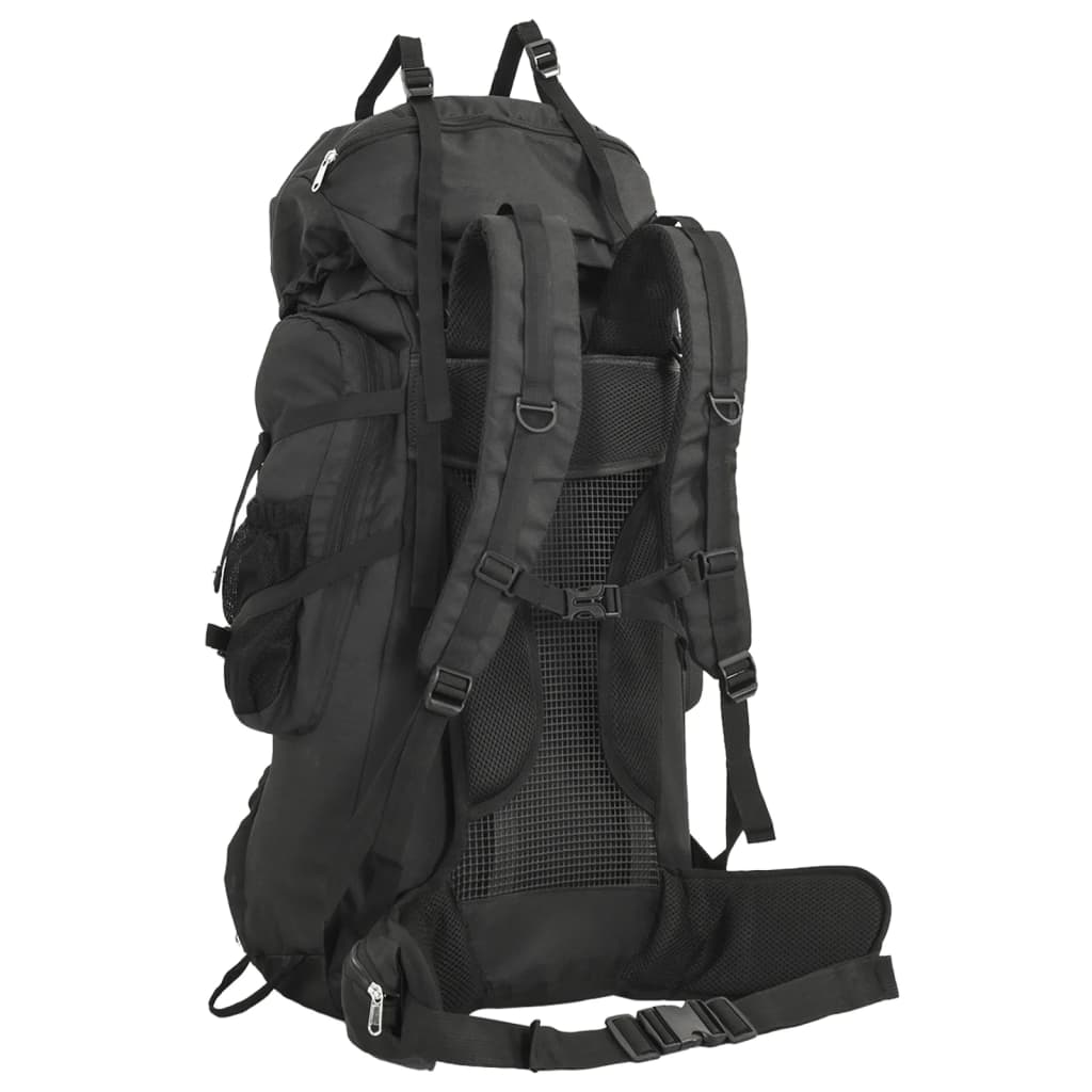 Wanderrucksack Schwarz 100 L Oxford-Gewebe