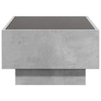 LED-Couchtisch Betongrau 70x50x30 cm Holzwerkstoff
