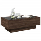 LED-Couchtisch Braun Eichen-Optik 90x50x30 cm Holzwerkstoff