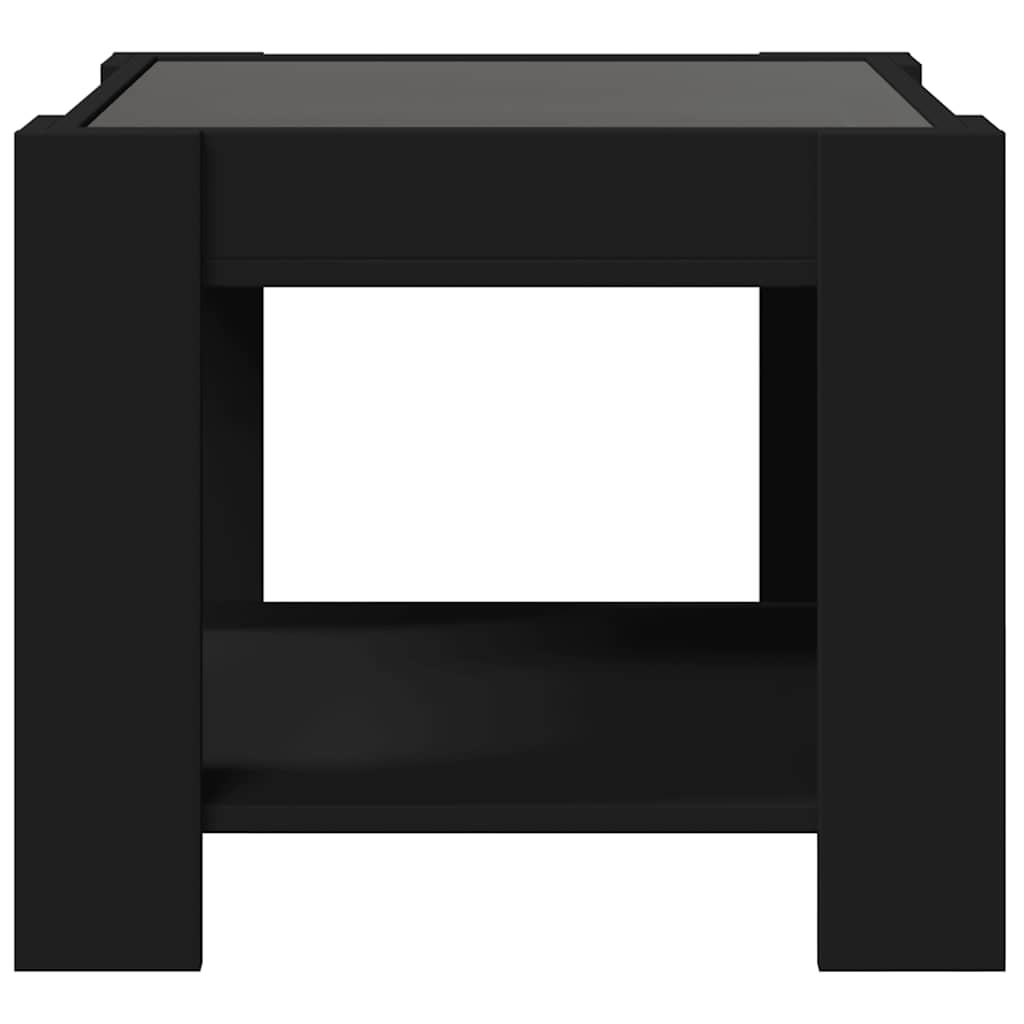 LED-Couchtisch Schwarz 53x53x45 cm Holzwerkstoff
