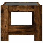 LED-Couchtisch Räuchereiche 53x53x45 cm Holzwerkstoff
