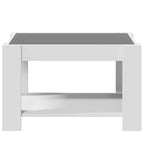 Couchtisch mit LED-Leuchten Weiß 73x53x45 cm Holzwerkstoff