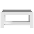LED-Couchtisch Weiß 93x53x45 cm Holzwerkstoff