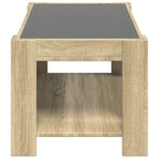 LED-Couchtisch Sonoma Eiche 93x53x45 cm Holzwerkstoff