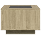 LED-Couchtisch Sonoma-Eiche 60x60x40 cm Holzwerkstoff