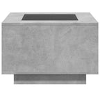 LED-Couchtisch Betongrau 60x60x40 cm Holzwerkstoff