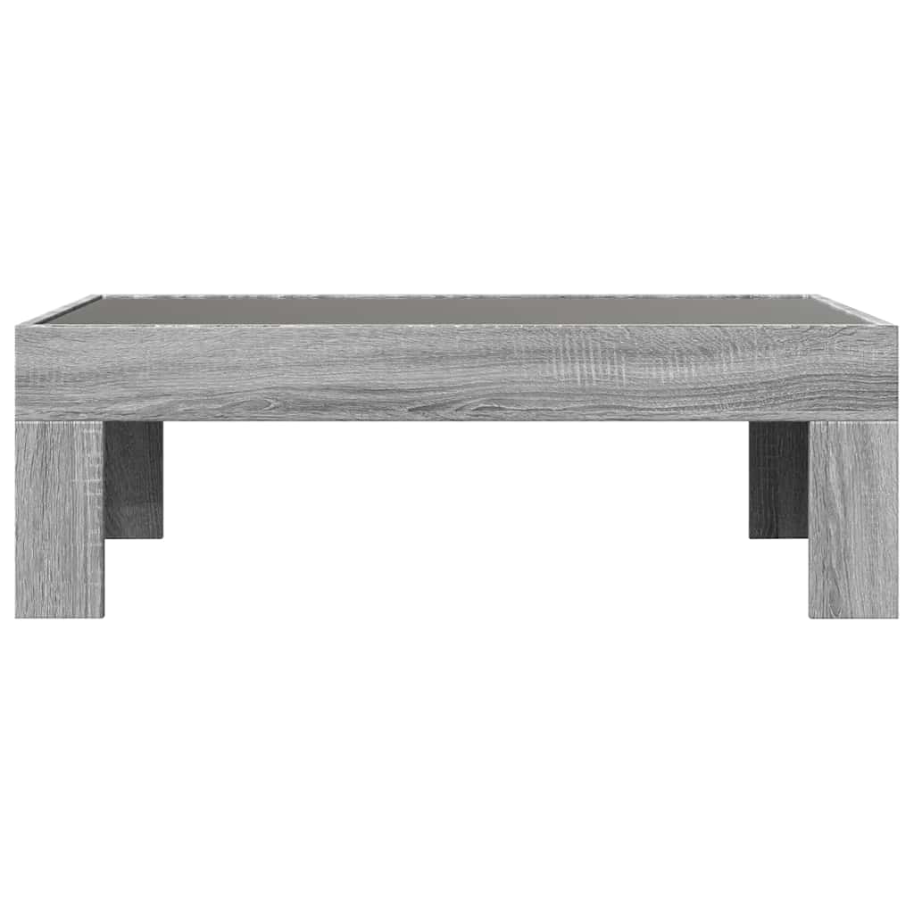 Couchtisch mit Infinity-LED Grau Sonoma 90x50x30 cm