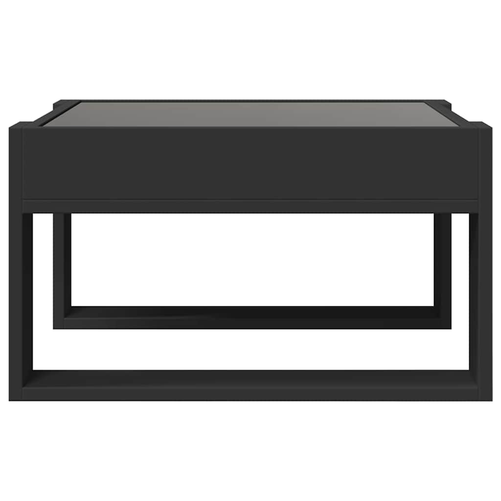 Couchtisch mit Infinity-LED Schwarz 50x53x30 cm